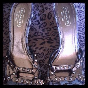 Coach Kitten Heel Slides